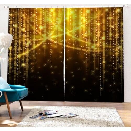 European 3D Curtains Luxury Blackout Window Curtain Living Room Bedroom Beautiful Lights Modern Drapes Blinds