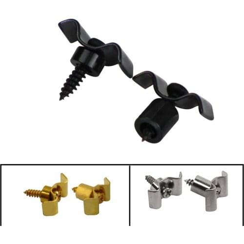 FLEOR 2 Pairs of Guitar String Trees Retainers, Gold/Silver/Black Choose