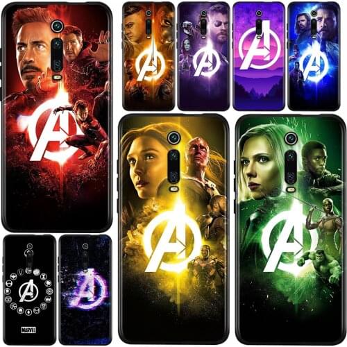 Marvel Avengers Hero Cool For Xiaomi Redmi 9i 9T 9A 9C 9 8A 8 GO 7 7A S2 Y2 6 6A 5 5A 4X Prime Pro Plus Black Phone Case