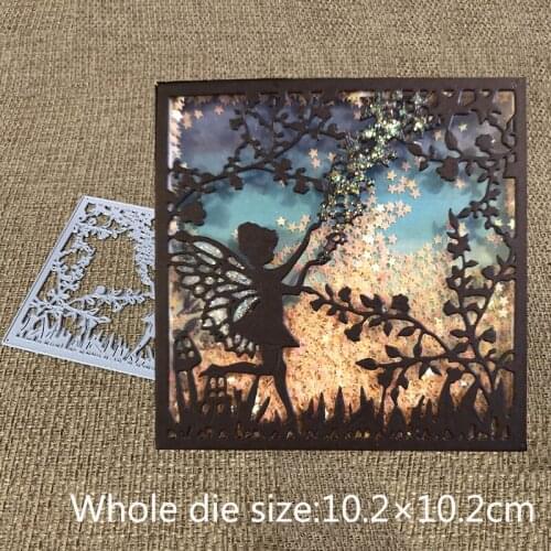 XLDesign Craft Metal Cutting Dies Square fairy jungle grass background Scrapbooking Album Paper Card Craft Embossing Die Cuts