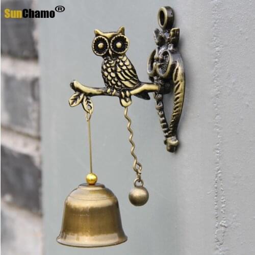 Animal Metal Doorbell Wind Bell Retro Nostalgic Shop Home Metal Doorbell Hanging Wind Chimes Children Gift Hanging Decorations