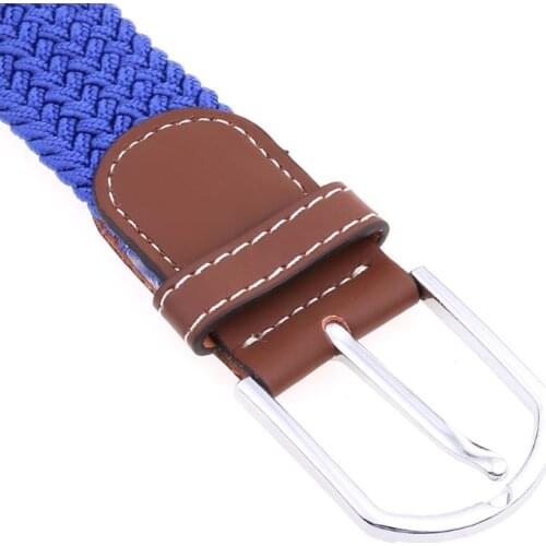 6 colors Fashion Men’s Stretch Belt Premium Leather Golf Wide Elastic Waistband