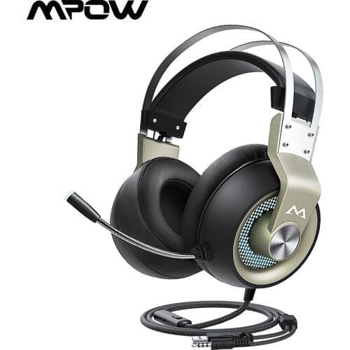 Mpow EG3 Pro Gaming Headset 50mm Driver 3.5mm USB Wired Headphone With On Line Volume Control Noise Cancelling Mic For PC Xbox