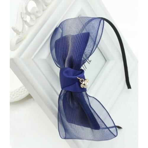 2018 Fashionable Korean Edition New Bow Tie Hoop Head Ornament Exquisite Pendant Hair Ornament Head Hoop for Woman Girl