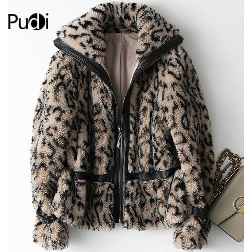PUDI A18131 Womens Winter Real Wool Fur Over Size Parka Warm Jacket Real Fur Girl Coat Lady Long Jacket Over Size Parka
