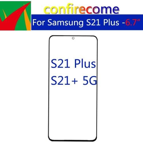 10Pcs\Lot For Samsung Galaxy S21 Plus 5G G996 S21+ Front Touch Panel LCD Display Screen Out Glass Cover Lens Repair Replacement