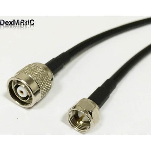 F Type male switch RP TNC male with socket RF pigtail cable RG58 50cm/100cm for wfireless router wholesale NEW