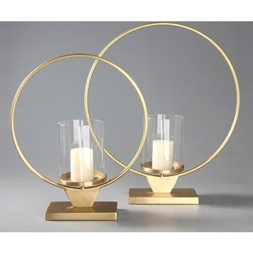 Flower holder geometric stainless steel candle holder