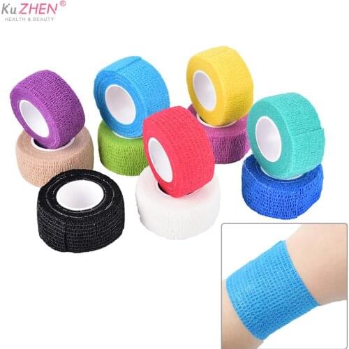 Cohesive Flexible Bandage Cotton Cohesive Bandage sports tape Self Adhesive elastic bandage Tattoo Accessories Hot
