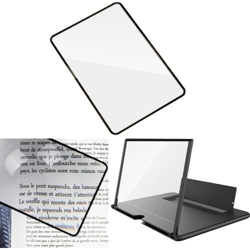 1PC 3X Book Page Magnifying Glass Ultra Thin PVC Magnifier Sheet Reading Mobile Phone Screen Magnifier Video Amplifier