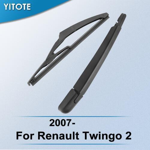 YITOTE Rear Wiper & Arm for Renault Twingo 2 2007 2008 2009 2010 2011 2012 2013 2014 2015 2016 2017