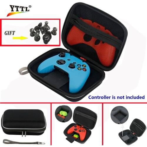 YTTL Shockproof Large Airform Game Pouch Bag for XBOX ONE Controller free 6pcs Analog Joystick caps Storage Travel Case Gamepad
