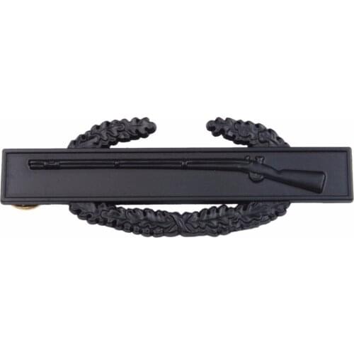 US ARMY BLACK METAL SUBDUED COMBAT INFANTRY BADGE QUALIFICATION