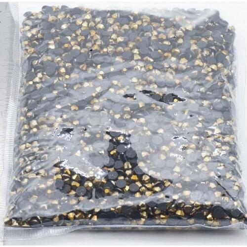 Mine Gold Wholesale Large Bulk Packing High Quality Shiny Stones Size SS6 SS10 SS16 SS20 SS30 Hotfix Rhinestones