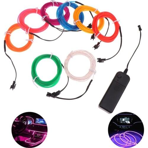 1M/2M/3M/5M/10M Neon Light Dance Party Decor Light Neon LED lamp Flexible EL Wire Rope Tube Waterproof LED Strip