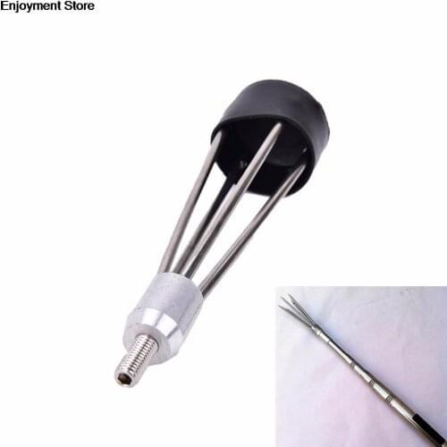 New Durable Stainless Steel Fishing Spear 5 Prong Spearhead Fork Harpoon Tip with Barbs Diving Spear Gun Head Fishing Tools