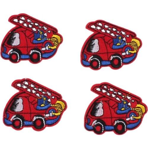 10pcs Cartoon Truck Patches Embroidery Iron On Car Stickers DIY Patch Sewing Fabric Appliques Jeans Coats Badge Accessories