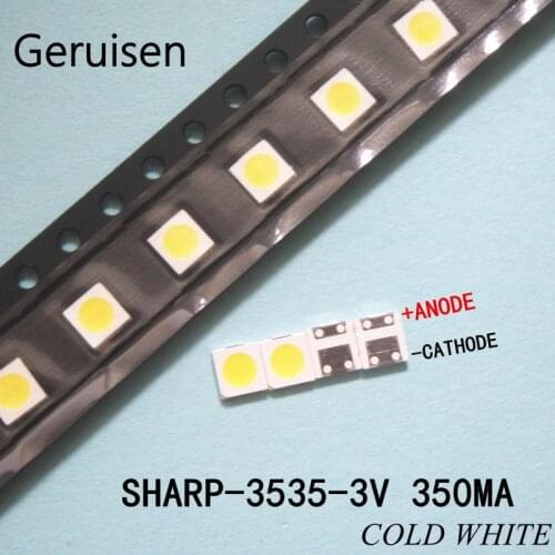 2000PCS/LOT For SHARP LED TV Application LCD Backlight for TV LED Backlight 1W 3V 3535 3537 Cool white GM5F22ZH10A