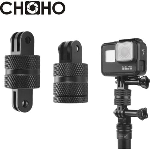 For Gopro 8 7 6 Accessories Aluminium Mount Metal Adapter 1/4" Tripod cnc Alloy 360 Rotate For Go Pro Hero SJCAM Xiaomi Yi 4k