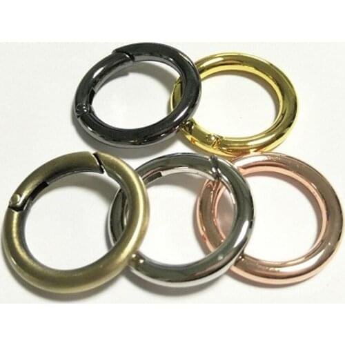 5PCS Zinc Alloy 28mm Spring Buckle EDC Portable Tool Open Coil Charm Metal Keyring For Bag Creative Luggage Accessories J072