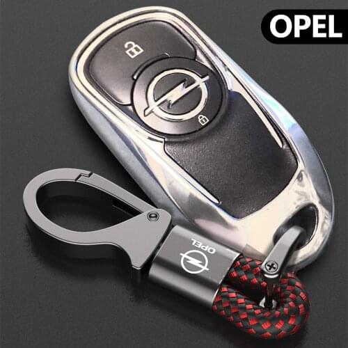 Zinc Alloy Keychain For OPEL Astra Vectra Zafira Pontic E-Flex OPC Mokka Regal Corsa Car KEYRING 360-Degree Rotating Braided