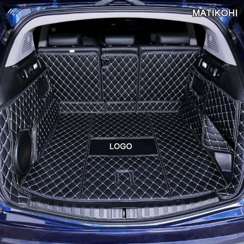 CUWEUSANG leather car trunk mats for Alfa Romeo Stelvio 2017 2018 2019 2020 years cargo liner accessories interior boot