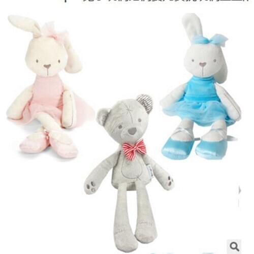 Baby Rattle Toys Cute Rabbit Stroller Wind Chimes Hanging Bell Toys Infant Soft Rabbit/Bear Bed Appease Rattles Toys