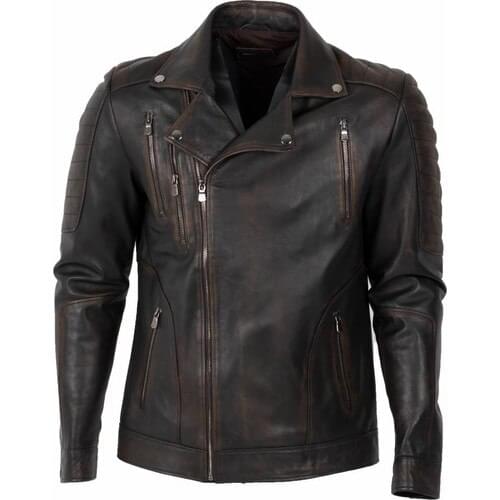 Motto By Vintage Men 'S Biker Leather Jacket