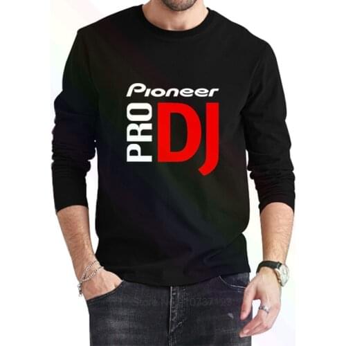 DJ Pioneer Pro DJ discs cracked CD music Logo Classic Black T-Shirt 2021 Newest Summer Mens Long Sleeve Popular Tees Shirt Tops