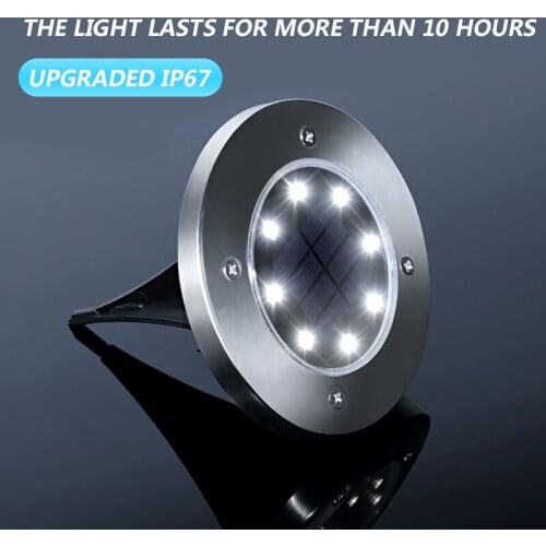 Solar Lights Home Garden Compressive Buried Lights LED Stainless Steel Outdoor Waterproof Garden Lawn Lights