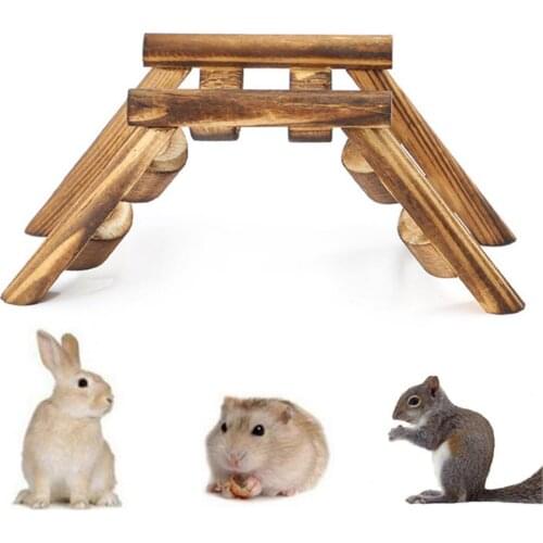 Pet Hamster Mouse Bird Wooden Bridge Climbing Ladder Exercise Game Stairs Toy hamster brinquedos