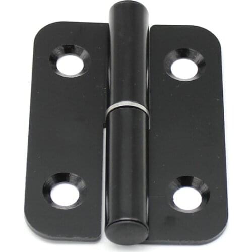 Electrophoretic Black Electric Box Door Detachable Hinge 100X73X3MM Load-bearing 180 Degree 3mm Thick Door Hinges