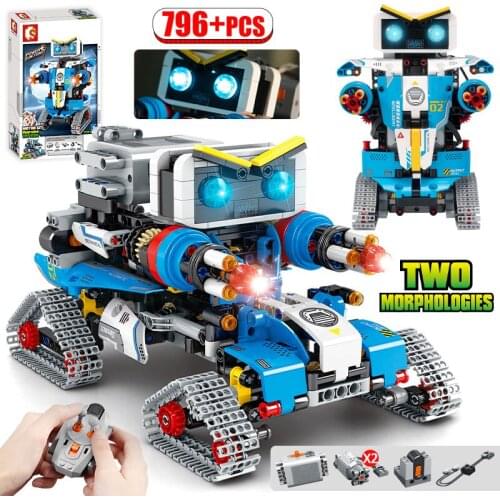 City Electric RC Robot Model Building Blocks Technical Transfomation Racing Car Weapon Brick Toys For Children Gifts