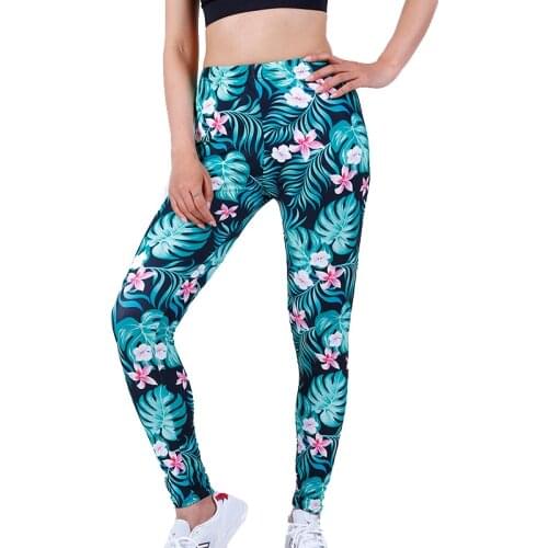 VIIANLES Push Up Leggins Plaid Mujer Jeggings Grid Printed Leggings Floral Women High Waist Workout Pants