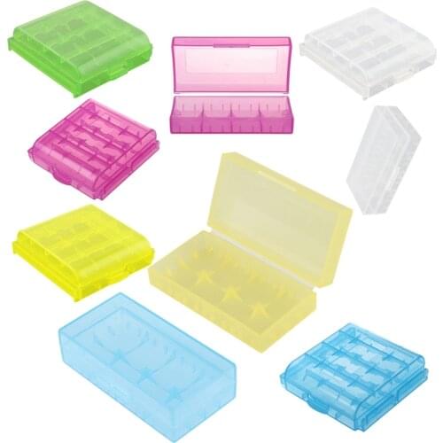 Pack of 4 PCS AA / AAA Battery Storage Hard Case Box-Green