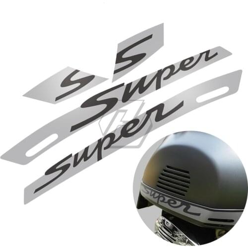 Motorcycle Decal "Super" StickerCase for Vespa GTS 300 GTS300 Super Sport