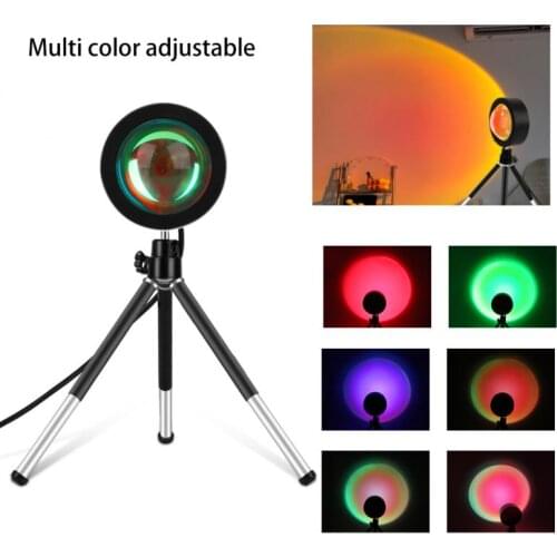 NEW Sunset Projection Lamp Rainbow USB Led Decor Atmosphere Light Night Light Wall Lamp Photography Background For Home Bedroom