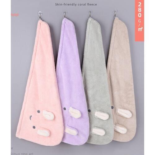 65*25CM Microfiber Bath towel Cartoon Rabbit soft shower cap Quick Drying Lady Bath Towel Hair Dry cap for lady Wrap Bathing