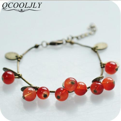 QCOOLJLY Red Bracelets