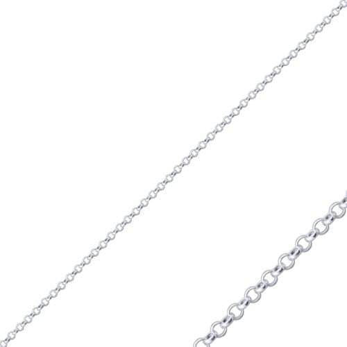 Silverlina Silver 40 Micron Doç Rhodium Plated Chain Necklace