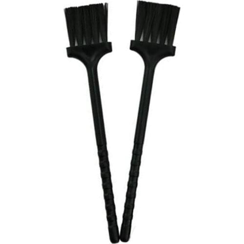 2Pcs Multifunctional Kitchen Brush Razor Cleaning Brush Keyboard Dust Black Nylon Plastic Small Brush for Grinder