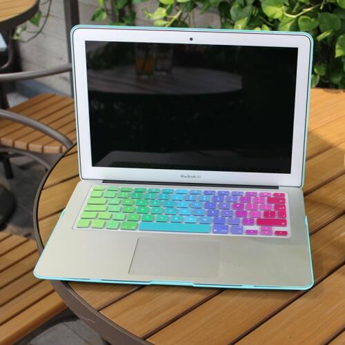 Silicon Keyboard Cover US EU UK Rainbow 2pcs for Apple Macbook Air 13 Pro 15 Retina 17 inch Protector 2017 Cheap