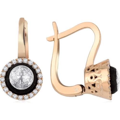 Symbol Gold 0.67 Carat Diamond Earring Piece Jewelry Rope Chain Charm Earring Jacket Bead Figure For Women