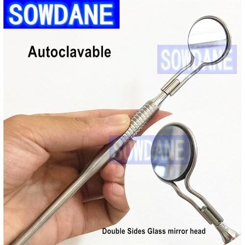 Dental Odontoscope Oral Care Mouth Mirror Teeth Clean Examination Hygiene Glass Mirror Front surface mirror Handle