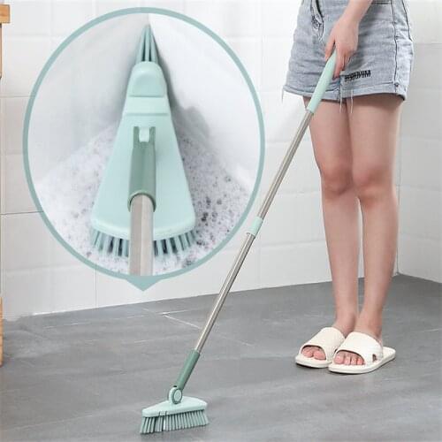 Triangular Floor Brush Bathroom Long-handled Floor Bristles Ceramic Tile Cleanin Glass Window Cleaning Tools Bristles Ceramic