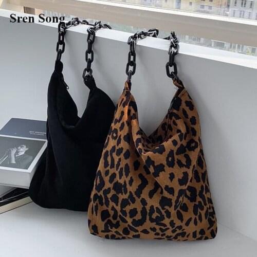 Womens Luxury Handbags Shoulder 2020 New Fashion Leopard Print Purses Large Capacity Chain Shopping Travel Casual Womens Bags