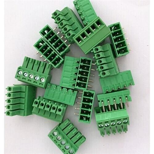 10sets Plug-in terminal block KF2EDGK-pitch 3.81MM 11P 12P 13P ~ 22P Phoenix terminal curved needle seat