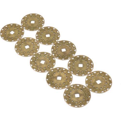 10Pcs Alloy Chinese 12 Zodiacs Feng Shui Coins Lucky Coin Home Decorative Craft Coin Ornaments Prosperity Amulet Protection