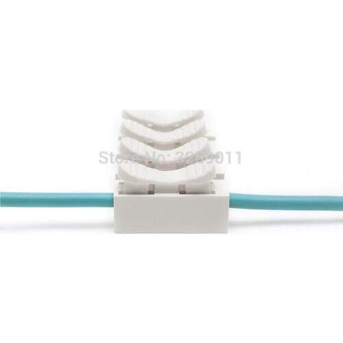 20PCS 4 Pins Self Locking Electrical Cable Connector CH-4 Spring Wire Connectors Electrical Cable Clamp Terminal Block white