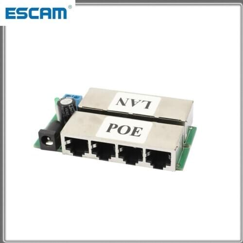 4 LAN+4 POE (8 LAN+8 POE) Ports Passive adapter Pin Power Over Ethernet PoE Module Injector DC 9-48V IP Camera PoE ESCAM S3 S4